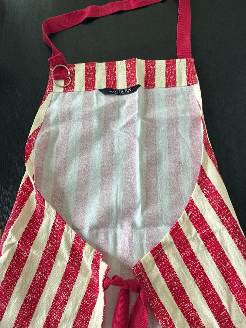Lauren Ralph Lauren Patriotic Striped Kitchen Apron with pocket-NWOT